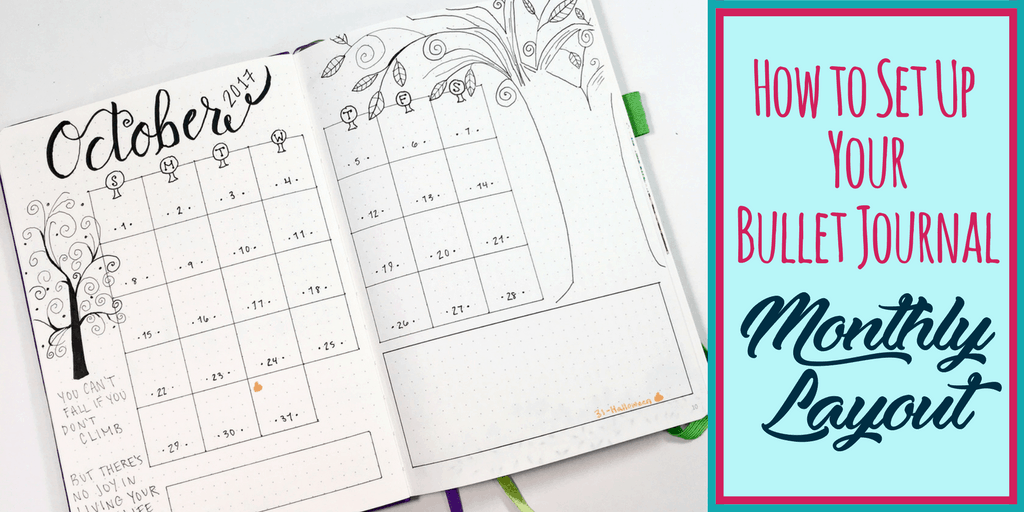 How to Set Up Your Bullet Journal Monthly Layout - Planning Mindfully