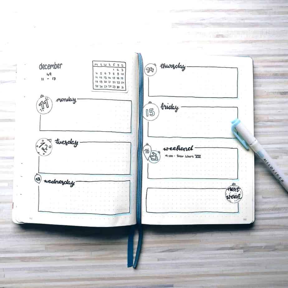 The Best Bullet Journal Weekly Layout Setup Guide - Planning Mindfully