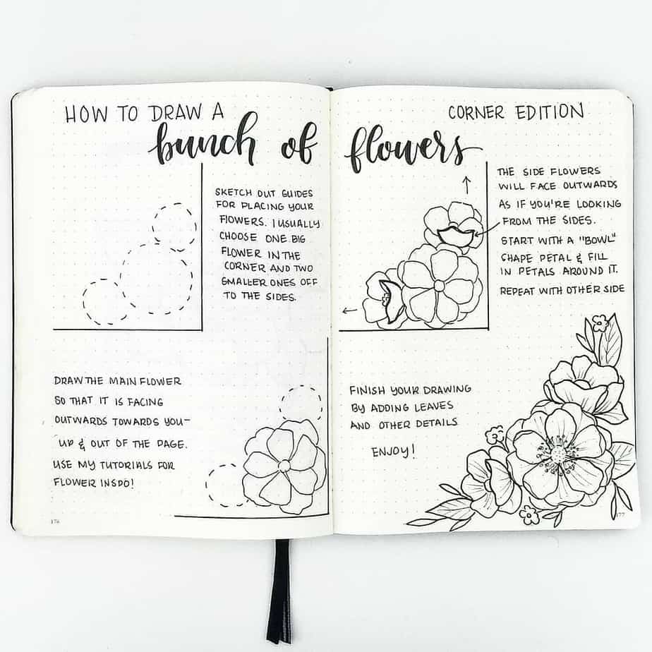 bullet journal flowers 9 Planning Mindfully