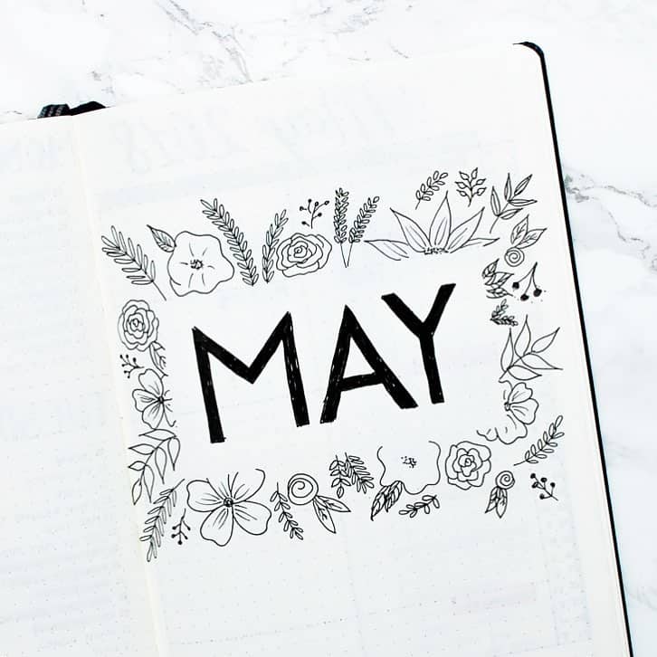 60+ Beautiful Bullet Journal Cover Page Ideas for Every Month of the Year