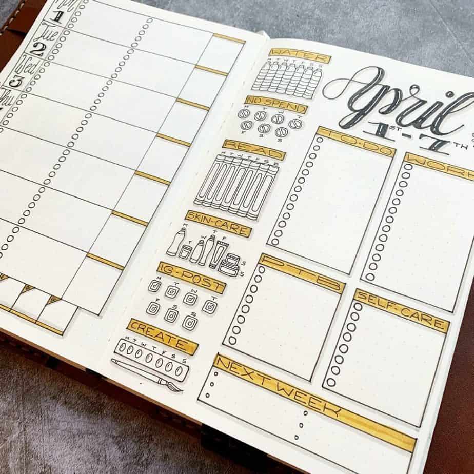 The Best Bullet Journal Weekly Layout Setup Guide - Planning Mindfully